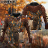 BlueJose Customized Name Elk Hunting Orange Pattern 3D Shirts