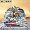 BlueJose Cross America Hunting Deer Crack Camo Pattern Multicolor Personalized 3D Cap
