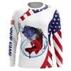 Bluejose Largemouth Bass Fishing American Flag Patriotic Personalized 3D Shirts