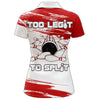 BlueJose Red & White Bowling Too Legit Too Split Premium Customized Name 3D Shirt For Women