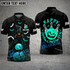 BlueJose Bowling And Pins Happy Bowlingween Customized Name 3D Shirt (4 Colors)