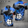 BlueJose Pickleball Fire Paint Personalized Name, Team Name Unisex Shirt (4 Colors)