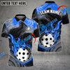 BlueJose Pickleball Fire Paint Personalized Name, Team Name Unisex Shirt (4 Colors)