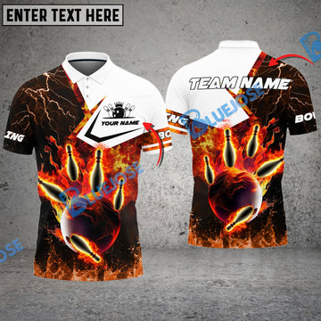 BlueJose Bowling And Pins Three Elements Of The God Multicolor Customized Name 3D Shirt ( 4 Colors )