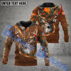 BlueJose Customized Name Wilderness Deer Hunting American Flag 3D Shirt ( 2 Colors )
