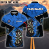 BlueJose Darts Dartboard Broken Smoke Pattern Personalized Name, Team Name Shirt (4 Colors)