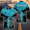 BlueJose Darts Dartboard Broken Smoke Pattern Personalized Name, Team Name Shirt (4 Colors)
