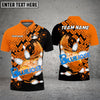 BlueJose Bowling And Pins Falling Square Flame Multicolor Customized Name 3D Shirt ( 4 Colors )