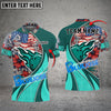 BlueJose Bowling And Pins US Flag And Flowers Customized Name 3D Shirt (4 Colors)