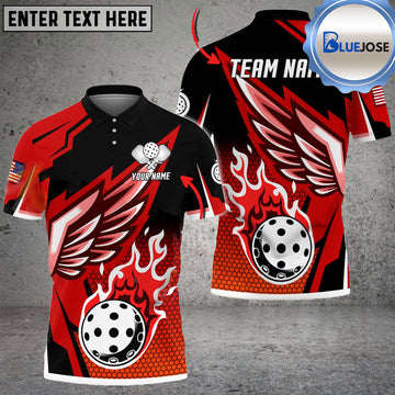 BlueJose Pickleball Cool Wings Personalized Name, Team Name Unisex Shirt (4 Colors)