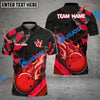 BlueJoses Bowling And Pins Glass Fire Multicolor Customized Name 3D Shirt ( 4 Colors )