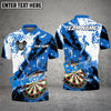 BlueJose Darts Paint Slash Flame Personalized Name, Team Name 3D Shirt (4 Colors)