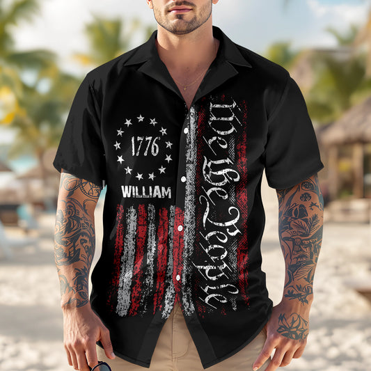 BlueJose Custom Name We The People Hawaii Shirt