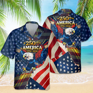 BlueJose Patriotic 250th America 1776-2026 Eagle Hawaii Shirt