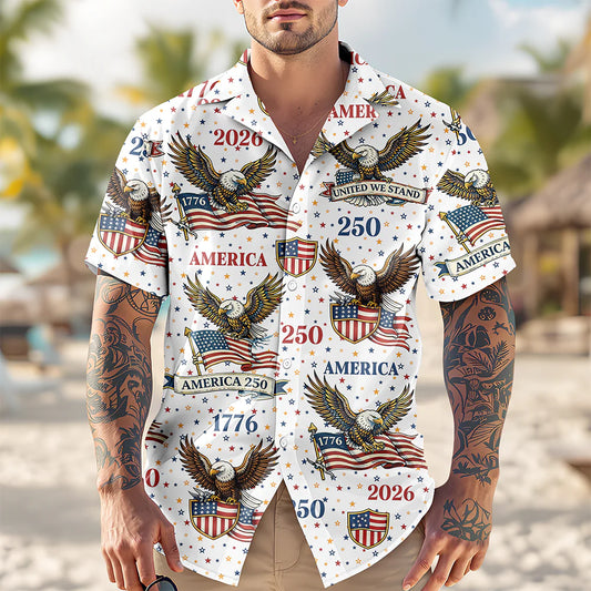 BlueJose 250 Years America 1776-2026 Patriotic Hawaii Shirt