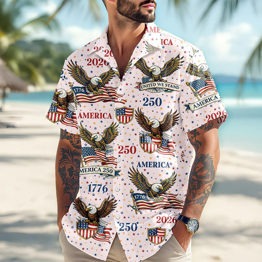 BlueJose 250 Years America 1776-2026 Patriotic Hawaii Shirt
