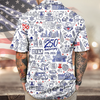 BlueJose Personalized Name America 250 Eagle Patriotic Hawaii Shirt