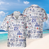 BlueJose Personalized Name America 250 Eagle Patriotic Hawaii Shirt