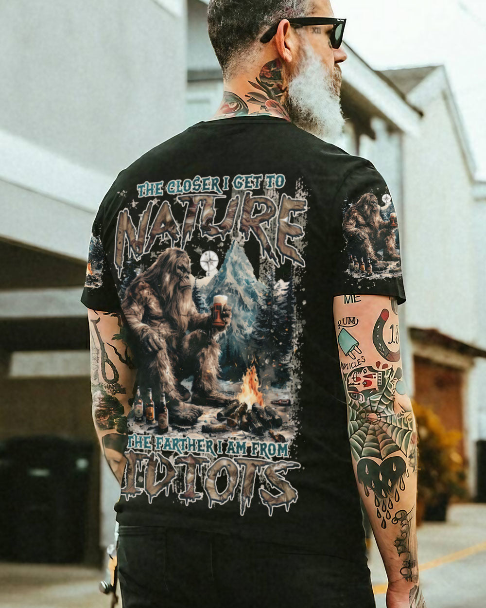 THE CLOSER I GET TO NATURE BIGFOOT ALL OVER PRINT - TLNZ0308241