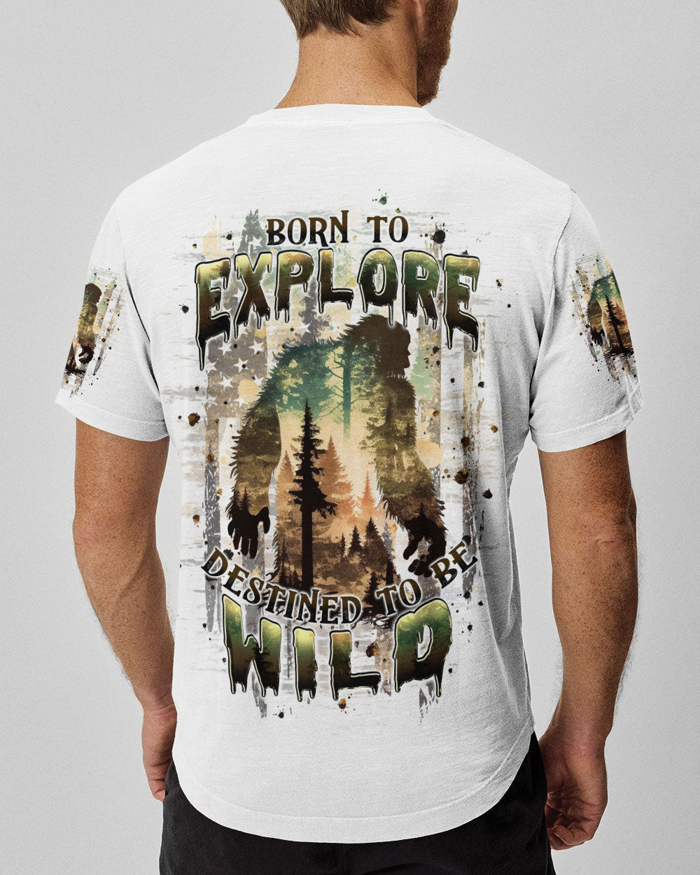 BORN TO EXPLORE DESTINED TO BE WILD BIGFOOT ALL OVER PRINT - TLPQ1309243