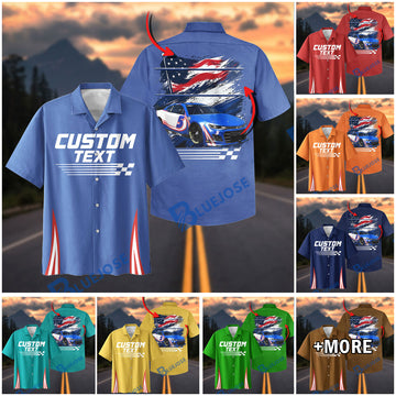 Bluejose Personalized Racing Car Hawaiian Shirt