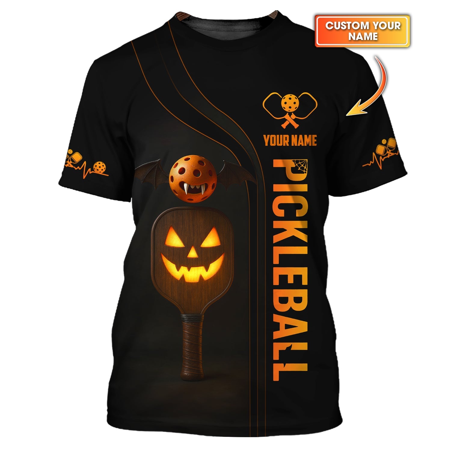 Custom Name Halloween Pickleball Shirt, Funny Pickleball T-Shirts, Gift For Pickleball Lovers