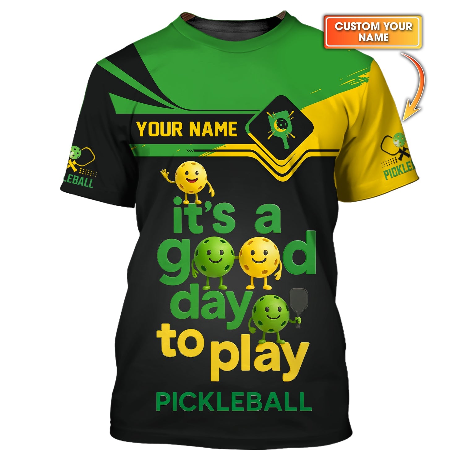 It’s a Good Day to Play Custom Polos, Funny Pickleball Gift for Men, Pickleball Custom Shirts