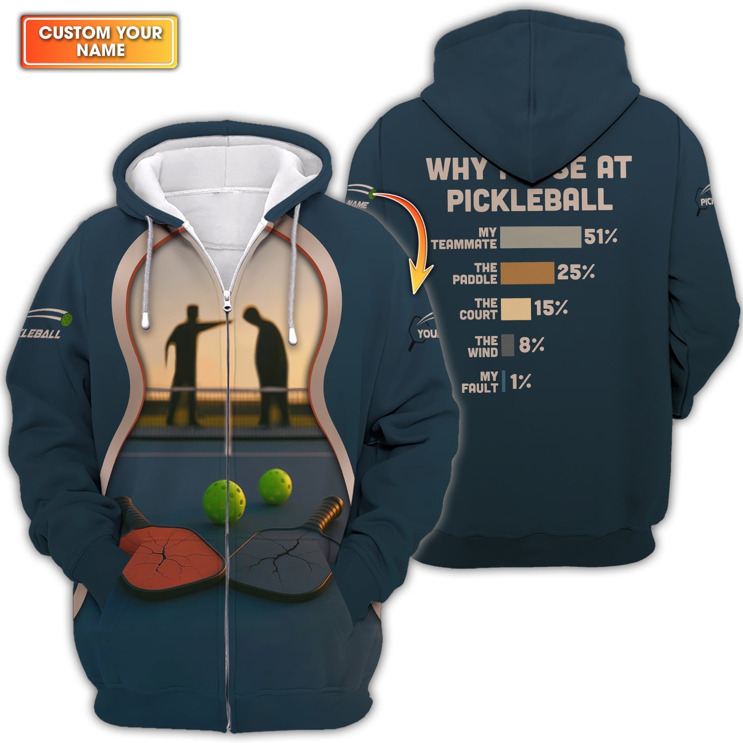 Why I Lose At Pickleball Shirt,  Funny Custom Name Polos For Pickleball Players