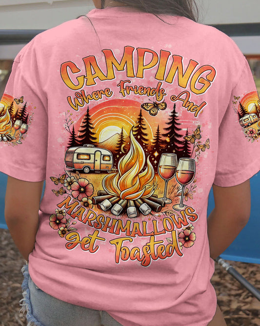 CAMPING WHERE FRIENDS AND MARSHMALLOWS GET TOASTED ALL OVER PRINT - TYTD2406241