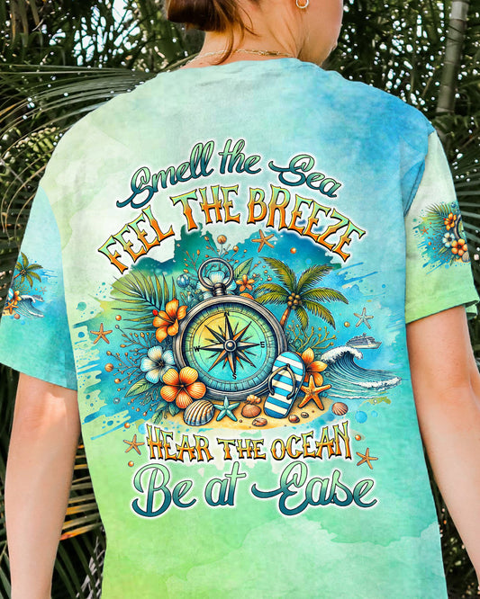 SMELL THE SEA FEEL THE BREEZE COMPASS ALL OVER PRINT - TYHI2607244