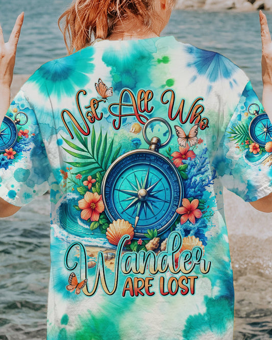 NOT ALL WHO WANDER ARE LOST TIE DYE ALL OVER PRINT - TYHI2705241