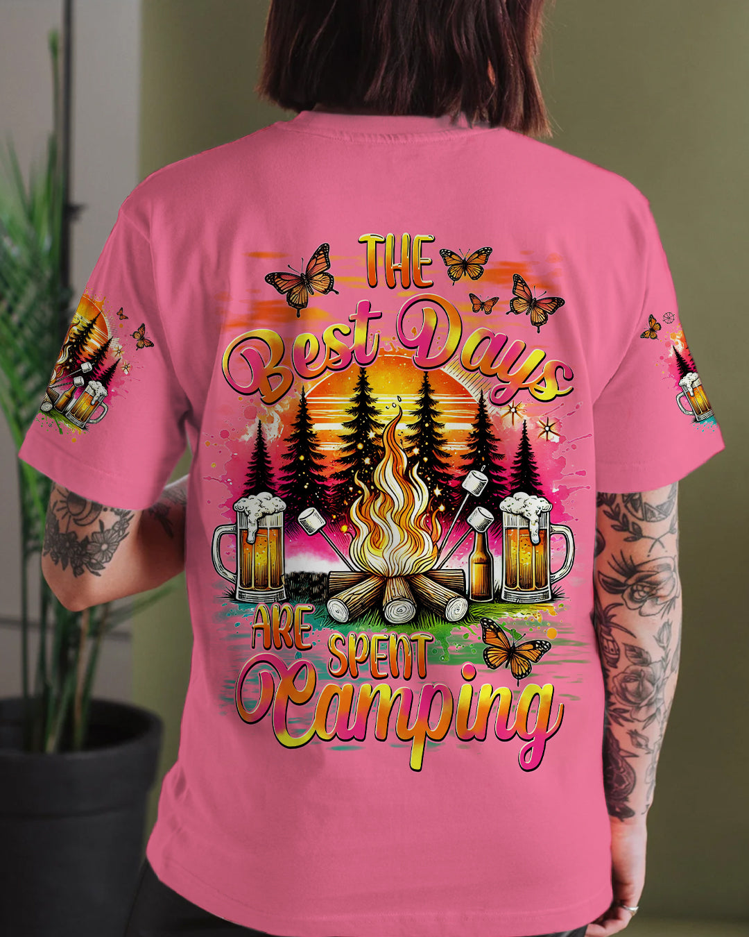 THE BEST DAYS ARE SPENT CAMPING ALL OVER PRINT - TYHI2207243