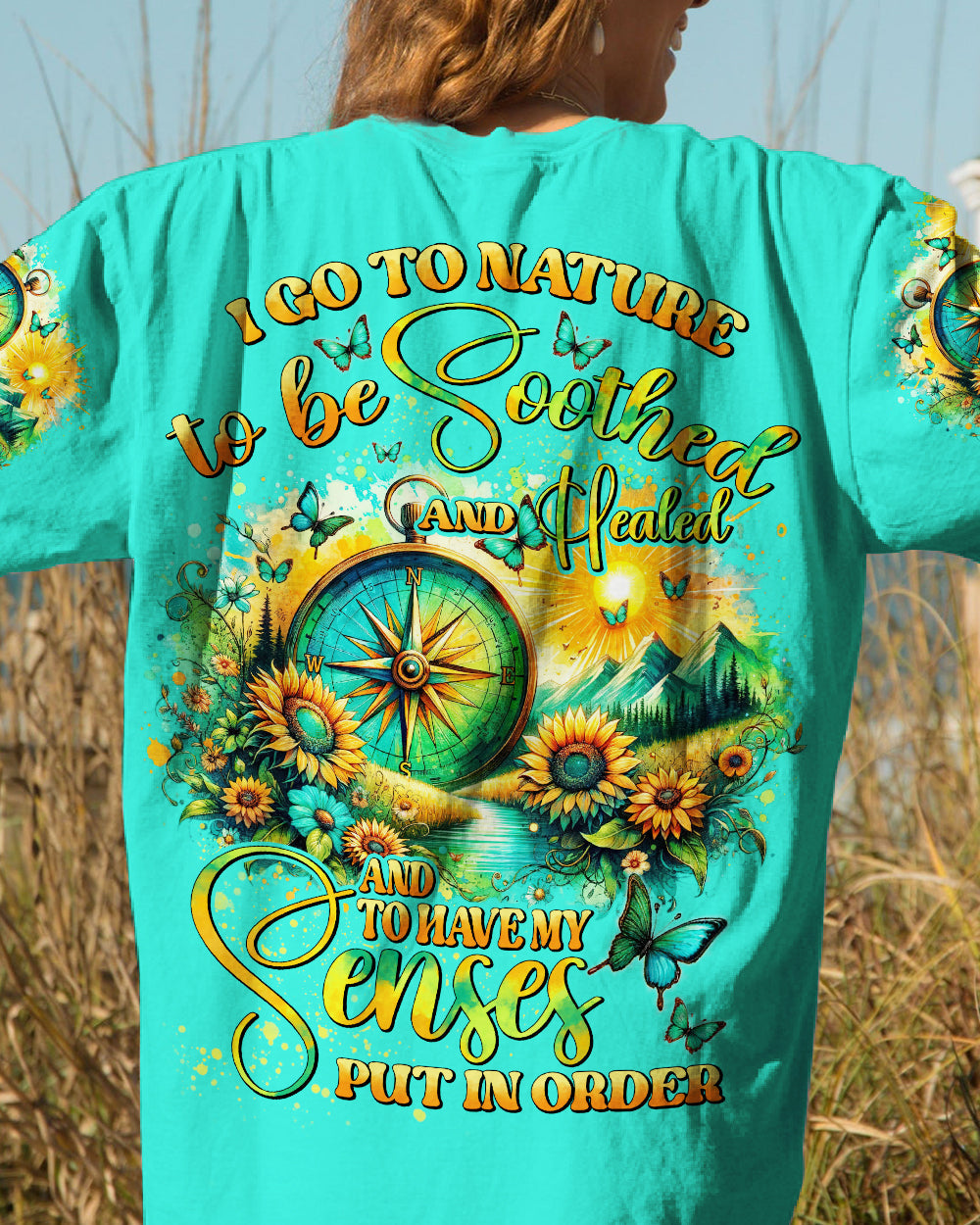 I GO TO NATURE TO BE SOOTHED AND HEALED COMPASS ALL OVER PRINT - TYHI2705242