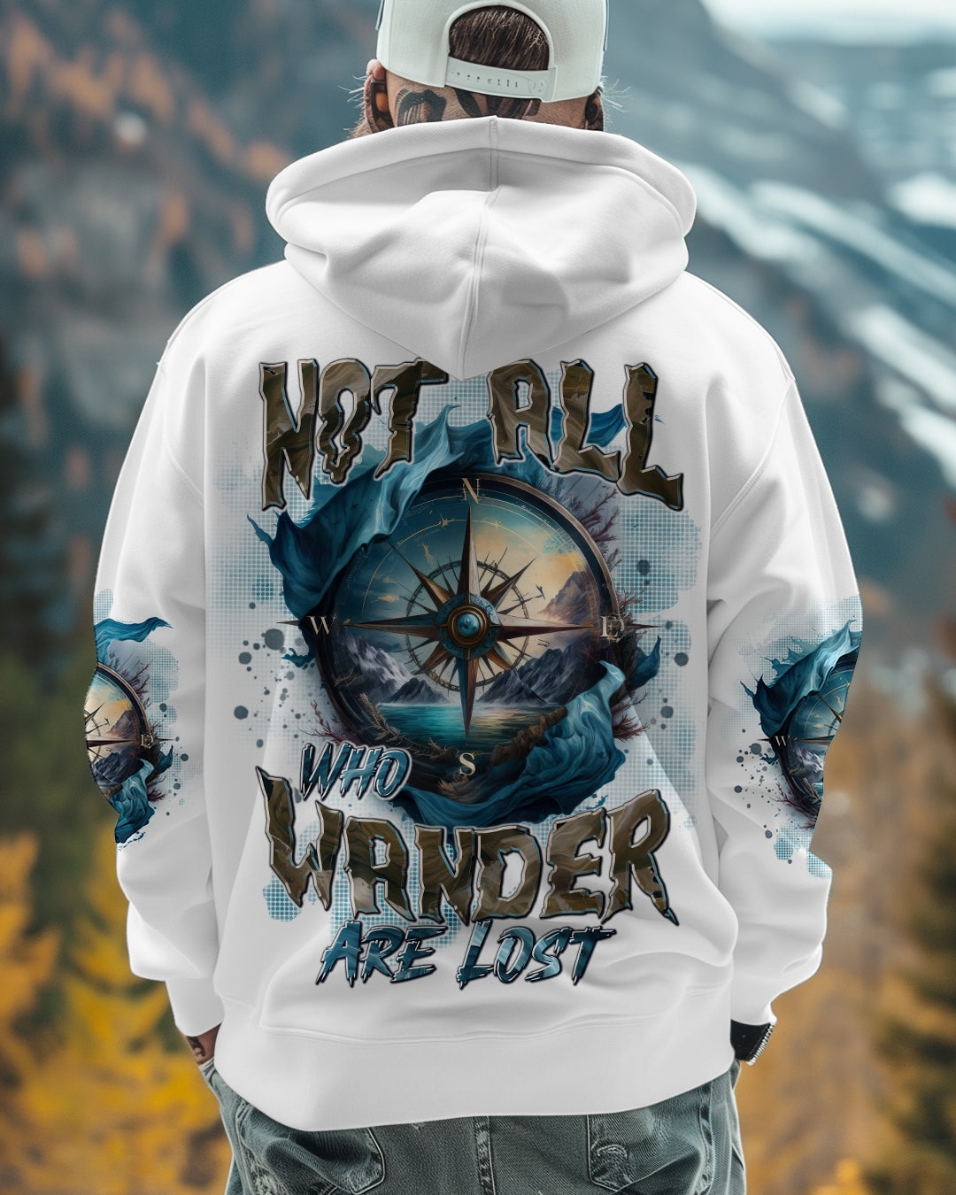  NOT ALL WHO WANDER ARE LOST COMPASS ALL OVER PRINT - TYTD3110243