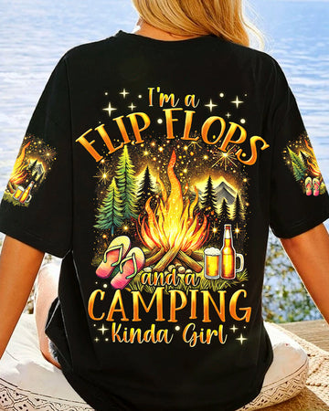 I'M A FLIP FLOPS AND A CAMPING KINDA GIRL ALL OVER PRINT - TYHI2507241