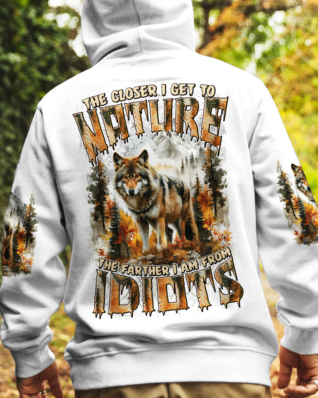 THE CLOSER I GET TO NATURE WOLF ALL OVER PRINT - TYTD0609241
