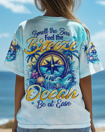 SMELL THE SEA FEEL THE BREEZE COMPASS ALL OVER PRINT - TYTD0904251