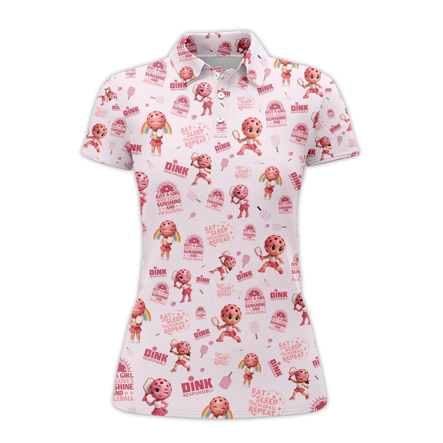 Eat Sleep Pickleball Repeat Shirt – Personalized Women’s Pickleball T-Shirt – Cute and Fun Pickleball Tee for Women Players & Gifts