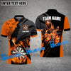 BlueJose Darts Fire Tiger Pattern Personalized Name, Team Name Shirt (4 Colors)