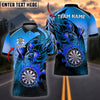BlueJose Darts Flame Down Personalized Name, Team Name Shirt (6 Colors)