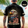 BlueJose America's 250 Years Anniversary Custom Name Hawaii Shirt Personalized Patriotic Gift