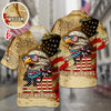 BlueJose America's 250 Years Anniversary Custom Name Hawaii Shirt Personalized Patriotic Gift