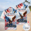 BlueJose Custom Name Patriotic 250th Anniversary God Bless America Eagle 1776–2026 Hawaii Shirt