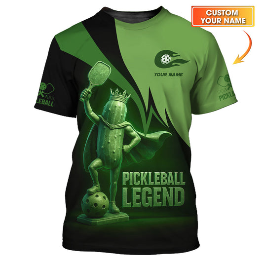 Pickleball Legend Custom Name Shirts, Funny Pickleball Men's Shirts, Pickleball Lover Gifts