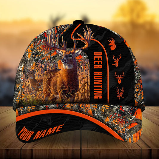 BlueJose Premium Florapunk Cracked Flag Deer Hunting Personalized Cap