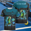 BlueJose Pickleball Funny Paddle Custom Name & Team 3D Shirt (4 Colors)