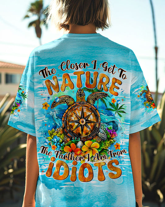 THE CLOSER I GET TO NATURE TURTLE ALL OVER PRINT - TYTM1208243