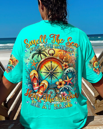 SMELL THE SEA FEEL THE BREEZE COMPASS ALL OVER PRINT - TYTM2607243