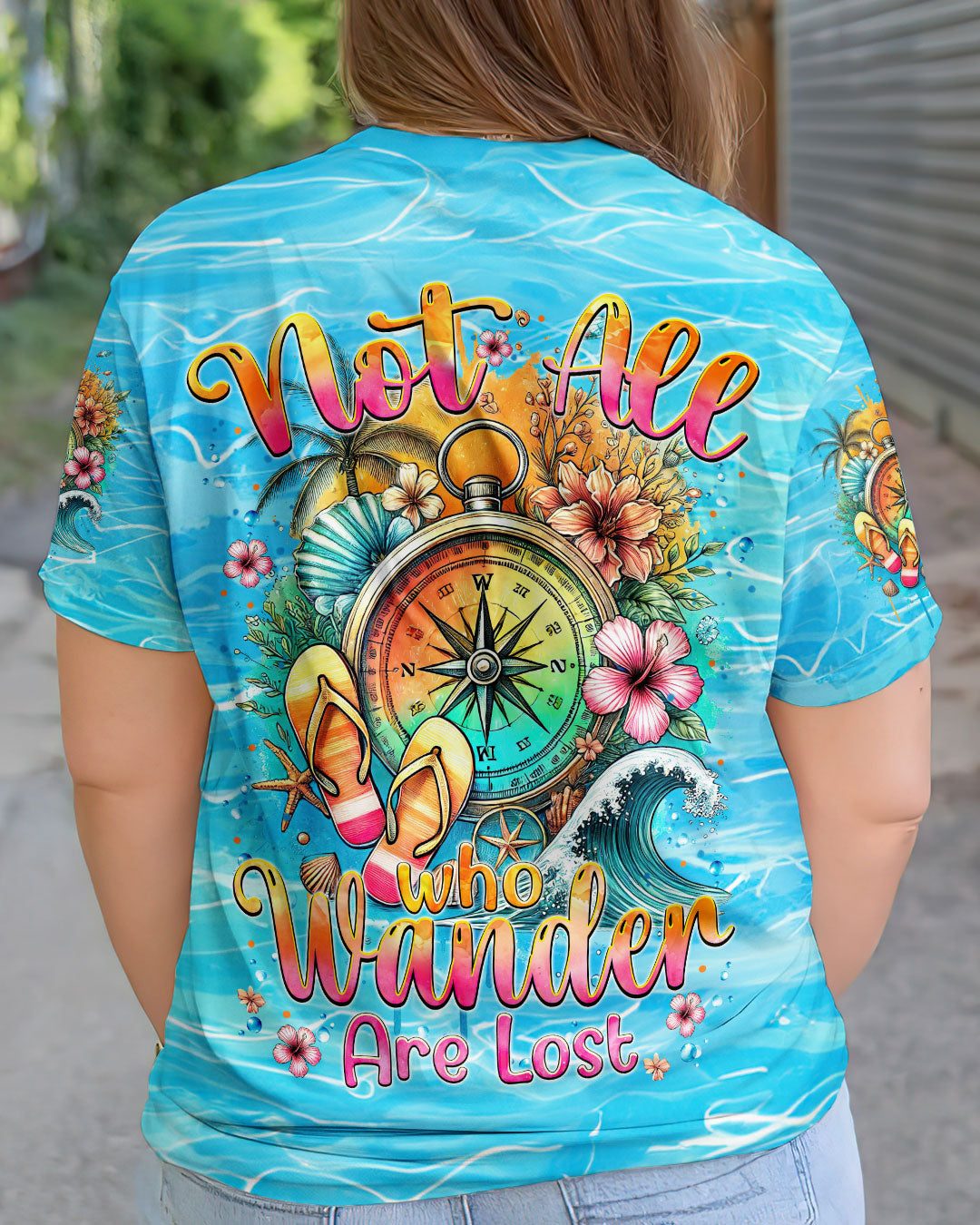NOT ALL WHO WANDER ARE LOST COMPASS ALL OVER PRINT - TYTM3007241