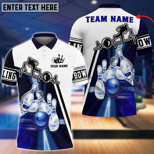 BlueJose Personalized Name Light Bowling Player Multicolor 3D Shirt